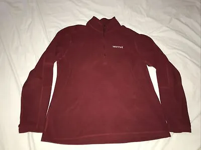 Marmot Polartec Full Zip Fleece Jacket Men’s Size XL Burgundy Red Sweater • $20