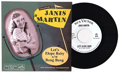 £10 • Buy JANIS MARTIN -  LET'S ELOPE BABY  B/w  BANG BANG  - FEMME ROCKABILLY SUPREME!