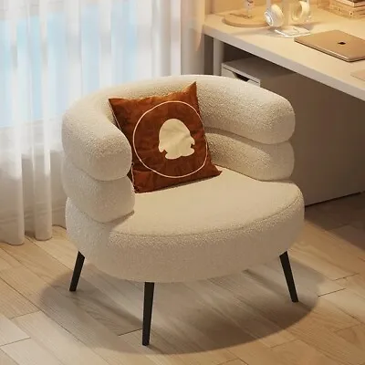 Comfortable Sofa Chair Lamb Faux Fur Warm Cozy Chair Designer Luxury Chair • $331.55