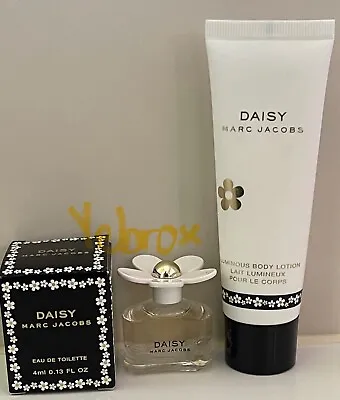 2pc Marc Jacobs Daisy EDT MINI Splash 4ml & Perfumed Body Lotion 50ml. Travel SZ • $39.99