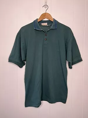 Vintage Ocean Pacific OP Polo Shirt Men's Medium Green USA Made 90s Summer Beach • $28