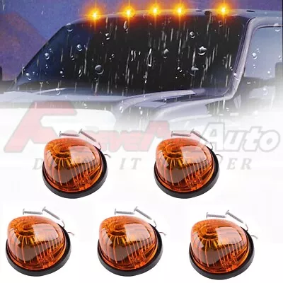 5Pcs Amber LED Cab Roof Marker Lights For 73-87 Chevy C10/20/30/50/60/70 GMC C/K • $23.50