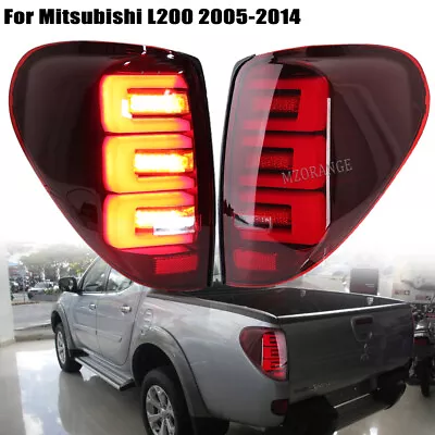 Pair LED Tail Light For Mitsubishi L200 Triton 2005 06-2014 Rear Brake Lamp L&R • $145.28