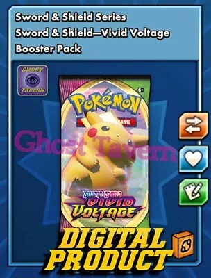$5 • Buy 50x Vivid Voltage Codes Booster Packs Pokemon TCG Online (In Game) DIGITAL