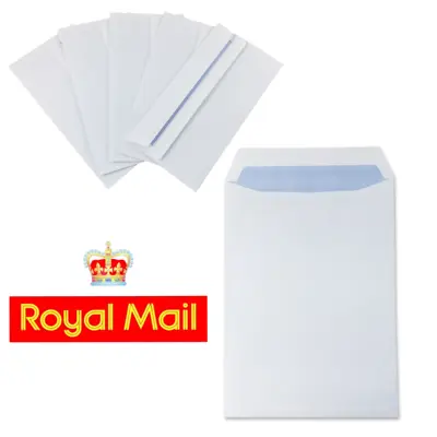 Plain PAPER ENVELOPES A6/A5/A4/DL *Any Qty* White SELF SEAL Small Medium Large • £4.35