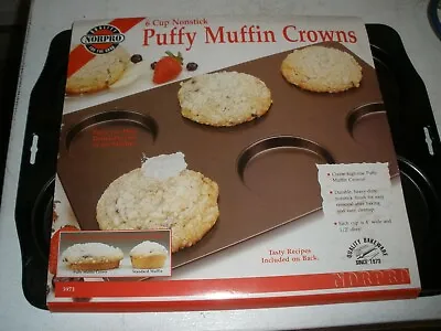 NEW Norpro 6 Cup Nonstick Puffy Muffin Crowns Pan #3973 • $16.99