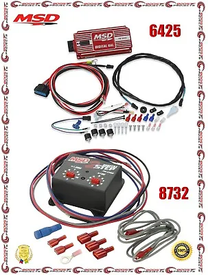 MSD Digital 6AL Ignition Control Red 6425 + 2-Step Rev Control 8732 • $512.90