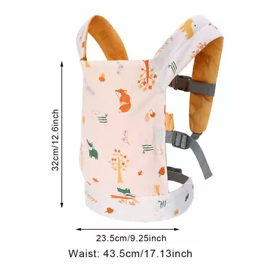 Carrying Ways Baby Doll Carrier Front Back Carrying Adjustable Strap Cosplay • $29.93