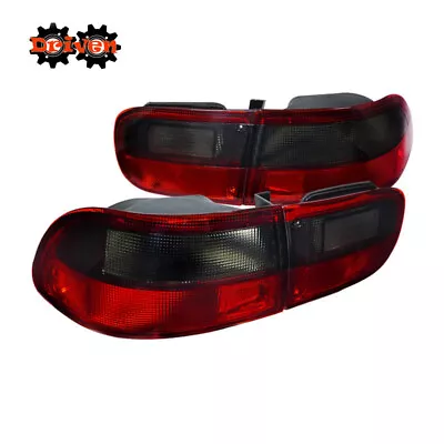 For 92-95 Honda Civic EJ EH Sedan Coupe Si Red Smoked Tail Lights OE Style • $119.99