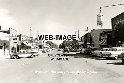 1959 Annandale Mn Main Street Grain Belt Beer Sign-vintage Car-water Tower Photo • $14.41