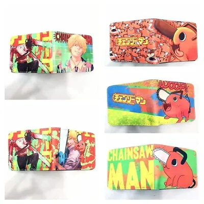 Anime Chainsaw Man Denji Pochita Bifold Wallet Coin Wallets Short Purse Gift • £3.59