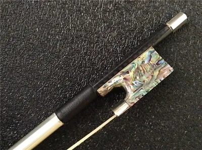 Silver Braided Carbon Fiber Violin Bow With Abalone Shell Frog 4/4 • $51.98