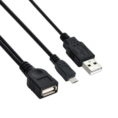 Micro USB Host OTG Cable With USB Power For Samsung S2 I9100 S3 I9300 I9220 • $5.45