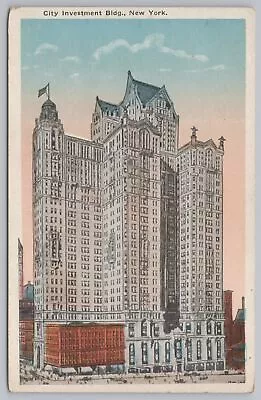 New York City~City Investment Building~Vintage Postcard • $1.35
