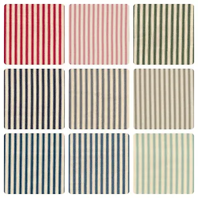 100% Cotton Canvas Ticking Stripes Fabric Craft Sewing - 8mm Stripe - 137cm Wide • £4.69