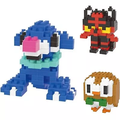 Pokemon Rowlet Litten And Popplio Nanoblock Building Blocks DIY • £5.99