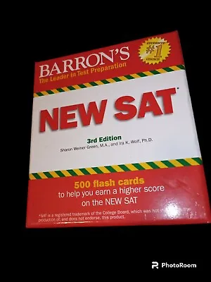 Barron's Test Prep New SAT Series 3 Flash Cards (500 Flash Cards)  • $20