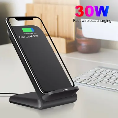 $13.99 • Buy 30W 15W  Wireless Charger Dock Fast Charging Stand For Apple IPhone 13 Samsung