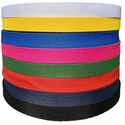 Polypropylene Webbing 25mm Strap Tape Choice Of Colour / Various Length 207kg • £3.09