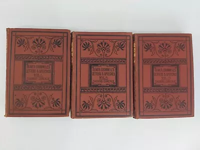 Oliver Cromwells Letters & Speeches - Vol 1 - 3 - Thomas Carlyle-Hardcover-1871 • $149.95
