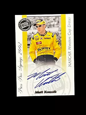 Matt Kenseth 2002 PRESS PASS SIGNINGS VINTAGE NASCAR 75 GREATEST Signed Card • $23.74