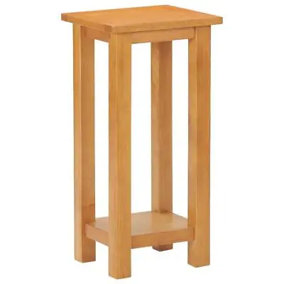 Solid Oak Wood Side Table Plant Stand Corner Table - 27x24x55 Cm • £59.95