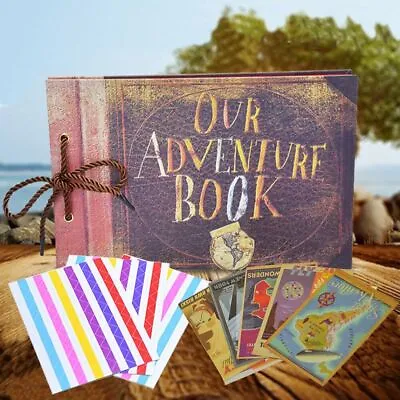 Vintage Photo Album Our Adventure Book Memory  DIY Anniversary Scrapbook Travel • £11.59