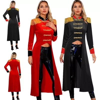 $26.39 • Buy Women's Circus Ringmaster Cosplay Costume Vintage Long Sleeve Tailcoat Jacket
