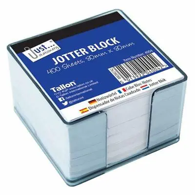 Just Stationery Jotter Block - Memo Pad Paper Office Holder 400 Sheets Notes • £5.69