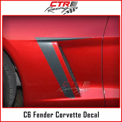 C6 Corvette Fender Carbon Fiber Stripes Decal C7 Style Look 05-13  • $24.95