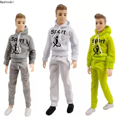 Gym Sports Clothes Set For Ken Boy Doll 1/6 Hoodies Coat Trousers Pants Shoes • £4.30