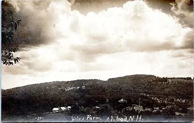 Alstead New Hampshire RPPC Postcard 1910 Vilas Farm Birds Eye View NZ • $9.99