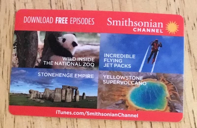$19.67 • Buy Smithsonian Channel ITunes Card Zoom Yellowstone Supervolcano  Stonehenge Panda
