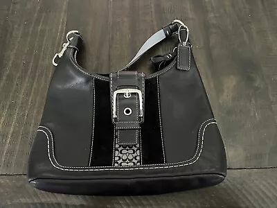 Vintage Coach Black Leather Handbag • $50