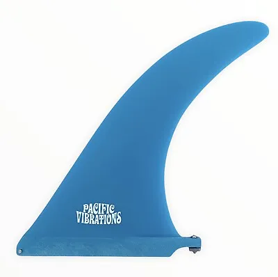 Longboard 8.5” Pacific Vibrations FIN SURFBOARD 4A Template 8.5” Blue Fiberglass • $63.99