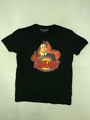 The Office Threat Level Midnight TV Show Size L T-Shirt Graphic Adult Black Tee • $12.50