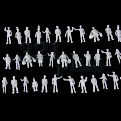 100 Pcs. Z Scale People 1:220 Scale Plastic Figures Plastic Z Gauge Miniatures • £4.14