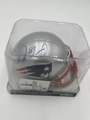 Aaron Hernandez Autographed/Signed Mini Helmet/#81/Global Authentics COA • $899.89