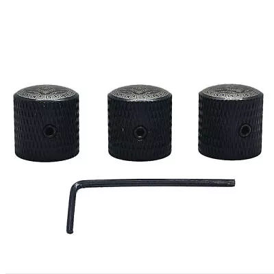 3pcs Set Electric Guitar Volume Tone Control Dome Knobs Metal Potentiometer Caps • $11.94