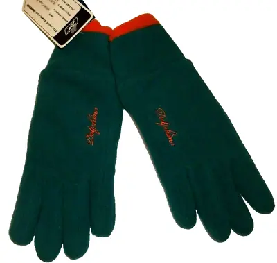 NFL Miami Dolphins Women's Fleece Gloves By Reebok - Size OSFA - New • $14