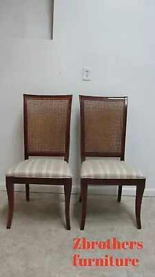 2 French Regency Cherry Cane Back Dining Room Side Chairs National Mount Airy A • $599