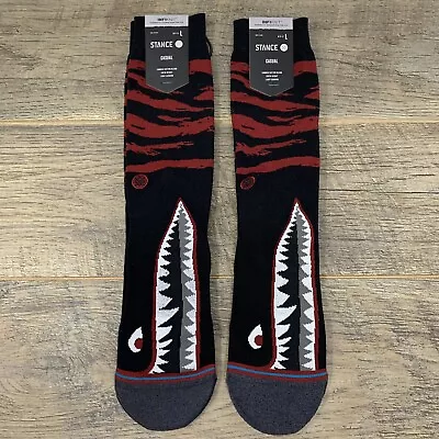 Stance Warbird Shark Bite Crew Socks | Adult Size Large — Set Of 2 • $28