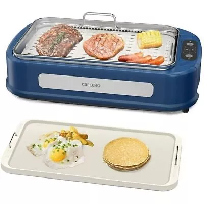 Portable Electric Indoor Outdoor Grill Smokeless Non Stick Cooking BBQ Griddle • $54.99