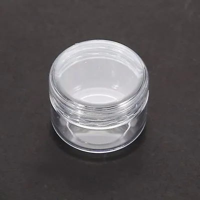 Plastic Pot Clear-Empty -3ml/5ml Screw Top For Nail Art - Glitter Samples Craft  • £4.49