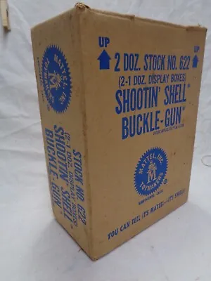 1958 MATTEL Shootin' Shell Buckle Gun Empty Shipping BOX Vintage McCormick  & Co • $57.50