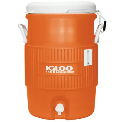 (USA) 5-Gallon Heavy-Duty Beverage Cooler Jug With Handy Side Handles Orange • $24.16