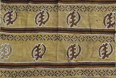 #15 Hand Made African Mud Cloth Bambara From Mali Gold Brown 40x61 • $54.99