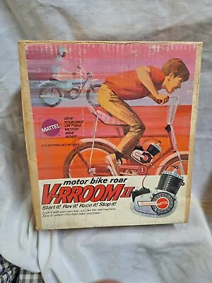 1971 V-RROOM 2 BICYCLE BIKE MOTOR  BOX VROOM ONLY MATTEL Toy • $39.99