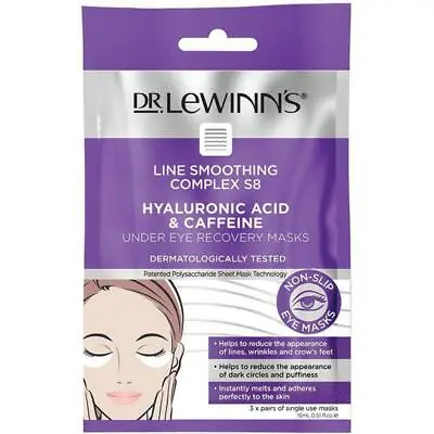 £10.61 • Buy Dr Lewinn's - LSC S8 Hyaluronic Acid & Caffeine Under Eye Masks 3 Pairs 