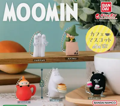 Moomin Cafe Mascot Figure 5 Set Gashapon Snufkin Little My Hattifatteners Stinky • $53